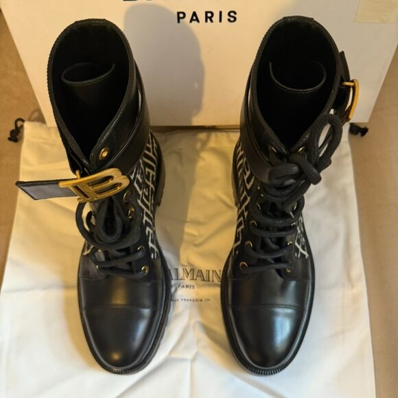 NWB - Balmain Logo Boots - Size 37 - Picture 2 of 5